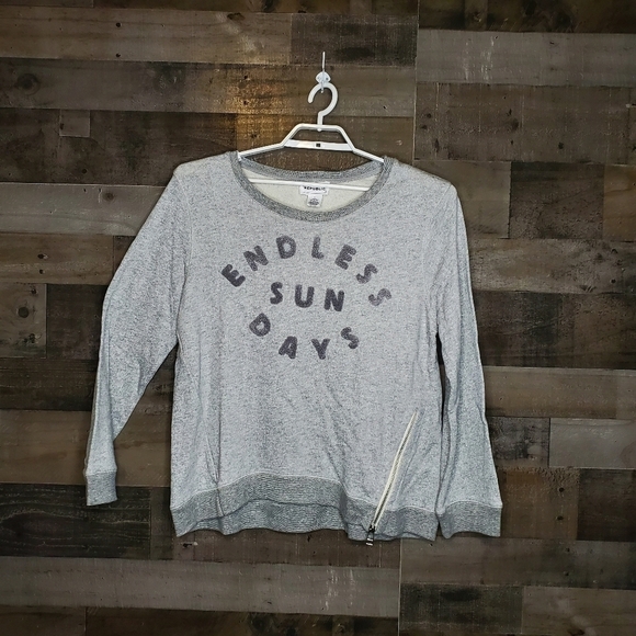 FOR THE REPUBLIC Endless Sundays Terry Sweatshirt - Picture 2 of 6